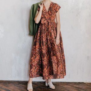 ISO Voloshin Kazuko Linen Wrap Dress